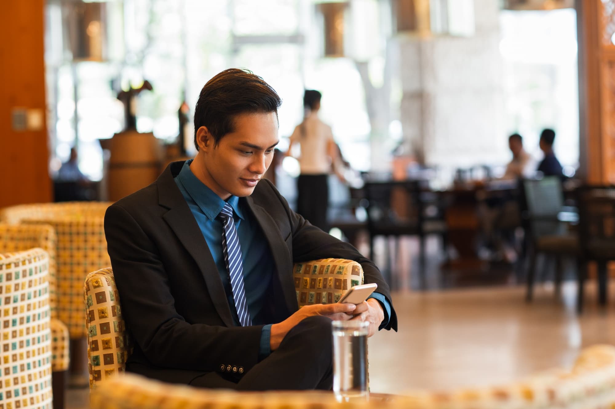 Guest getting a welcome message on arrival